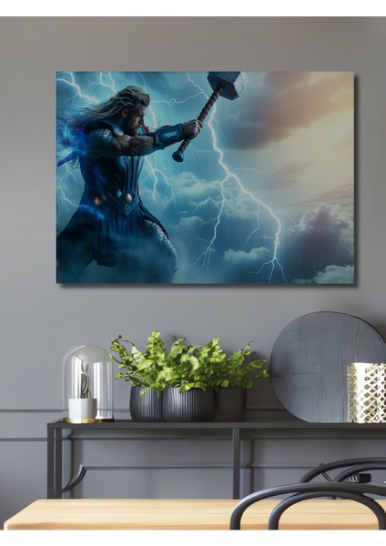 Sakin Gölün Sisli Rüyası Dekoratif Ahşap Ev/işyeri/ofis Kare Tablo