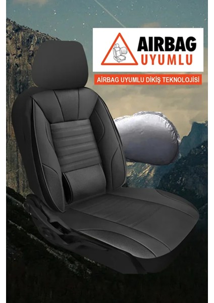 Chevrolet Cruze Sedan 1.6 16V Wtcc Edition (124) 2011 Uyumlu Taş Serisi Deri Siyah Oto Kılıfı Tam Set modelleri