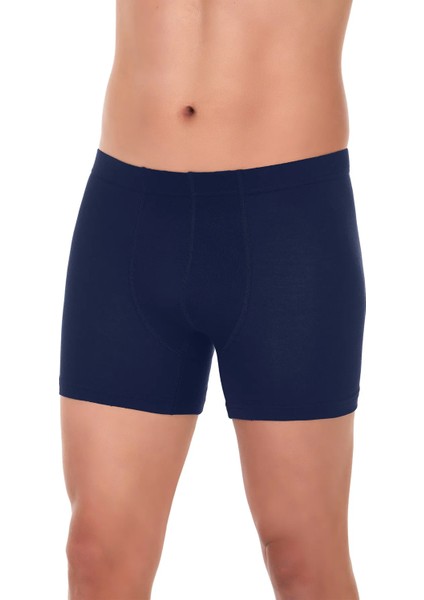 Erkek 2'li Lacivert Bambu Likralı Boxer