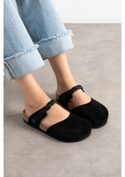 Lugano-S Hakiki Deri Mantar Taban Ortopedik Kadın Terlik modelleri