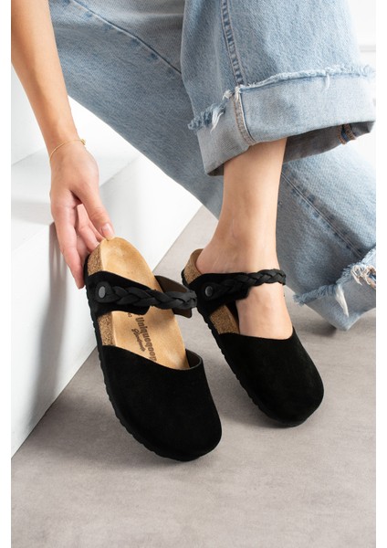 Lugano-S Hakiki Deri Mantar Taban Ortopedik Kadın Terlik indirimleri