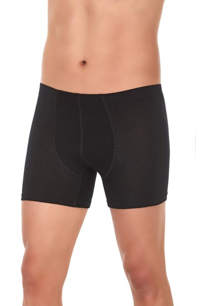 Erkek 5'li Siyah Bambu Likralı Boxer