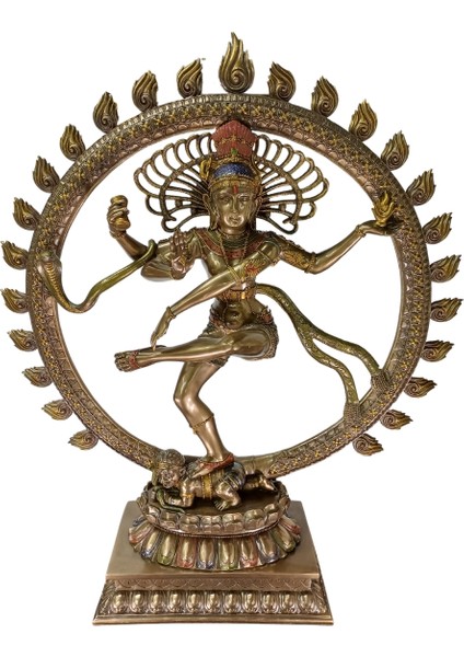 Dansın Efendisi Shiva Nataraja Büyük Dekoratif Biblo | Meditasyon Yoga Odası Dekoratif Obje | Dans Stüdyosu Dekoru
