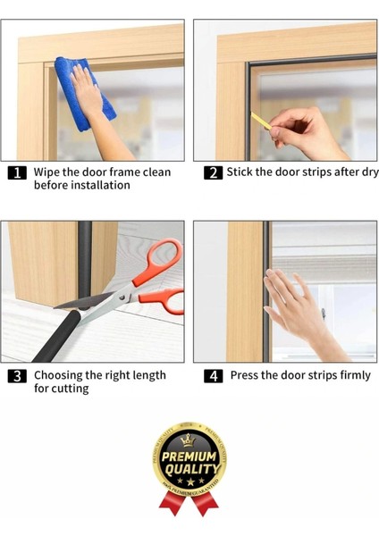 Güçlü Kendinden Yapışkanlı Kapı Pencere Soğuk Hava Geçirmez Yalıtım Izolasyon Gri Fitil 20 Metre indirimleri