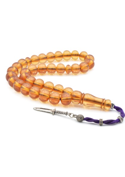 Usta Işi Basık Model Bej Iran Necef Bağa Tesbih Iri Boy