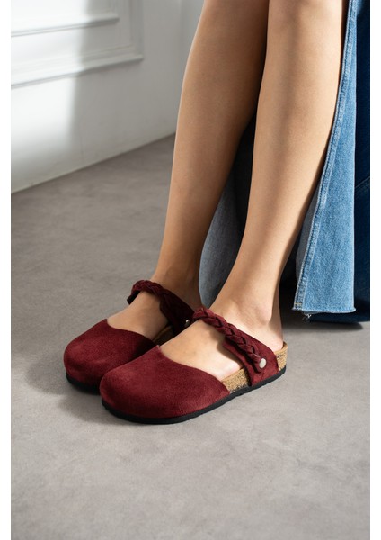 Lugano-S Hakiki Deri Mantar Taban Ortopedik Kadın Terlik fırsatları