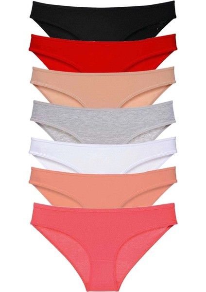 7 Adet Süper Eko Set Likralı Kadın Slip Külot Set 2