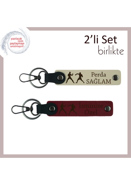 Rakiplerine Ilham Verenlere, Güç ve Duruş Odaklı, Kişisel Anahtarlık, Sütlü Kahve-Bordo