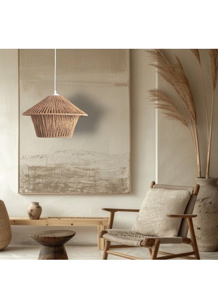 Mantar Bohem Avize, Modern Bohem Tarz, Rustik Avize, E27 Duylu, Cafe Aydınlatma modelleri