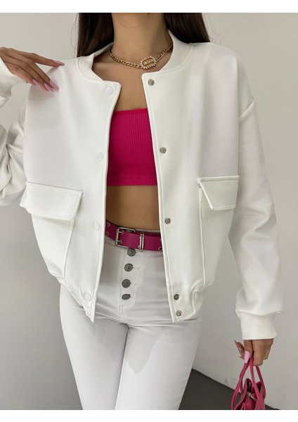Çift Cepli Denim Crop Ceket modelleri