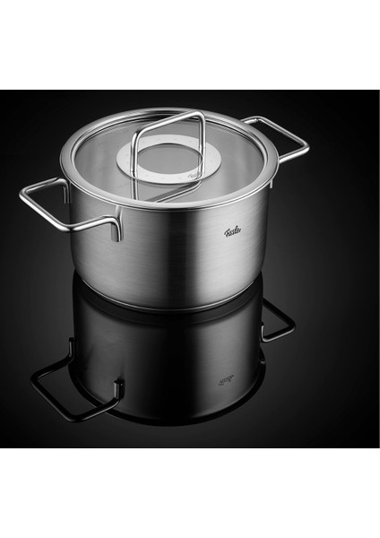 Pure Collection 8 Parça Cam Kapak Çelik Tencere Seti