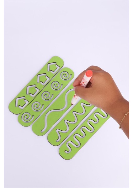 Montessori Çizim Seti, Ahşap Eğitici Çizgi Çalışmaları, Okul Öncesi Eğitim Seti