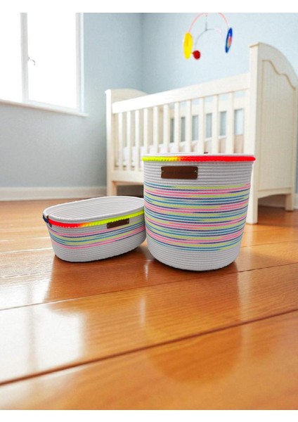 30X35 Bebek Çocuk Oyuncak-Kirli Sepeti ve Düzenleyici Sepet Takımı & Hediye Seti