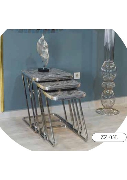 Mim Gümüş Z Zigon Sehpa