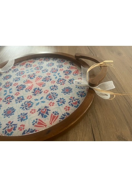 Ahşap El Boyama Sunum Tepsi,servis Tepsi,çay Kahve Sunumluk 48*40 fiyatları