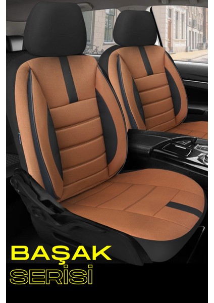 Daihatsu Feroza 1989–1998 Taba Başak Serisi Tay Tüyü Koltuk Kılıfı Seti (Ön–arka, Başlıklı, Yan Airbag Uyumlu)