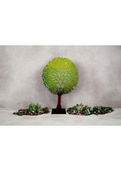 Ahşap Yaşam Ağacı Masa Dekoru