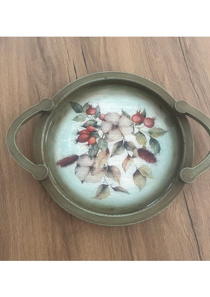 Ahşap El Boyaması Sunum Tepsi,servis Tepsi,çay Kahve Tepsi ,ahşap Tepsi ,orta Boy fırsatları