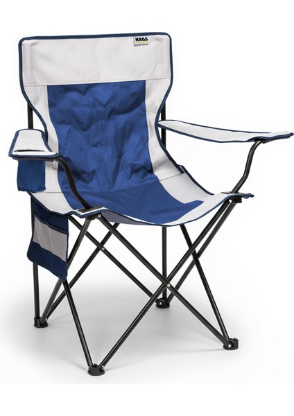 Kamp Sandalyesi, Outdoor, Plaj ve Piknik Için Katlanır Kamp Sandalyesi, Xl Boy- Mavi - Beyaz