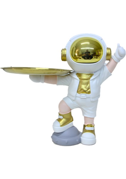 Dekoratif Uzay Astronot Servis Tabaklı