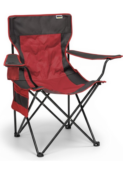 Kamp Sandalyesi, Outdoor, Plaj ve Piknik Için Katlanır Kamp Sandalyesi, Xl Boy- Kırmızı- Kahve