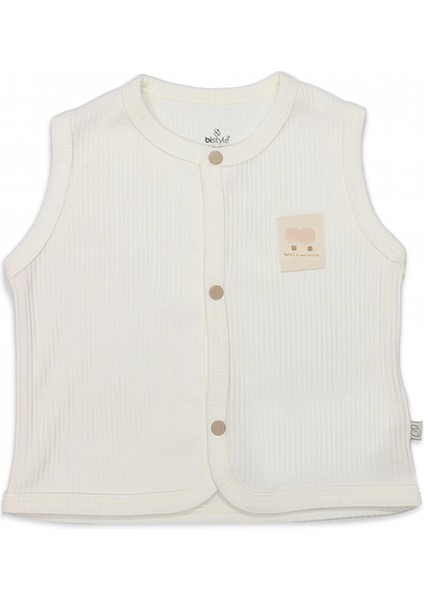 Bistyle Modal Flying Balloons Bebek Yelek BS18110 Ekru