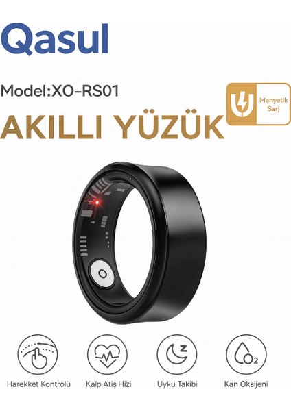 Akıllı Yüzük – Kalp Atışı, Uyku, Adım ve Kan Oksijen Takibi Sağlığınızı Parmak Ucunuzda Takip Edin