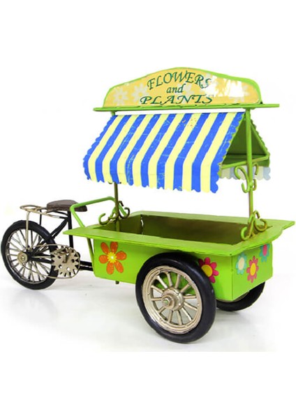 Dekoratif Metal Üç Tekerlekli Çiçek Arabası fiyatları