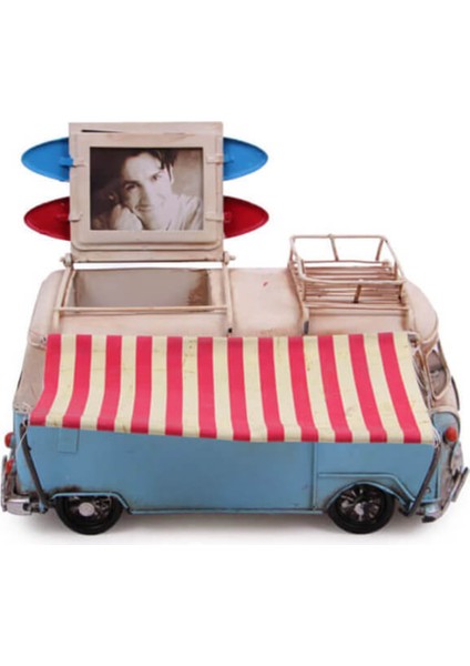 Dekoratif Metal Minibüs Çerçeveli, Kalemlik ve Tenteli fiyatları