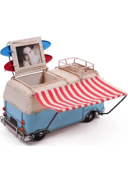 Dekoratif Metal Minibüs Çerçeveli, Kalemlik ve Tenteli modelleri