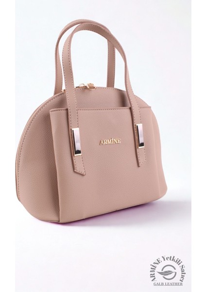Orijinal Armine Günlük Kullanıma Uygun Premium Kalite Kadın Omuz Çantası Vizon 344