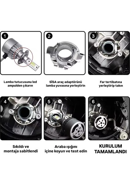 Jetta Mk6 (2012-2017) H7 LED Xenon Far Bağlantı Montaj Sabitleme Aparatı fiyatları