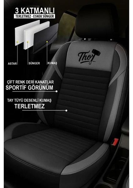 Volkswagen Amarok Double Cab 2.0 Tdı (140 Hp) Bmt 2011 Uyumlu Thr Serisi Tay Tüyü Füme Oto Kılıfı Tam Set fiyatları