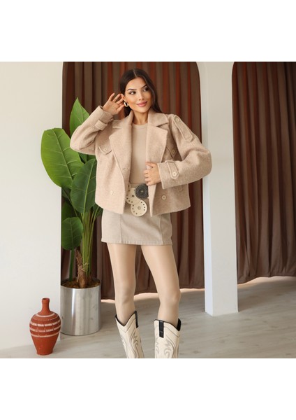 Kadın Kaşe Bomber Ceket