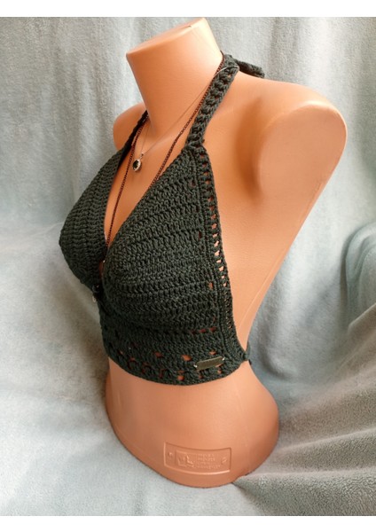 Vip Handmade Nefti Yeşil Crop Top Büstiyer fırsatları