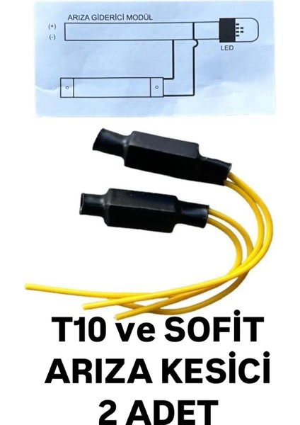 5W T10 ve Sofit Park Plaka LED Ampul Arıza Lambası Engelleyici Canbus Dekoder Direnç