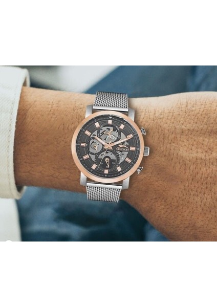 SL.09.1797.2.01 Erkek Kol Saati | Rose Gold & Silver, Mesh Kordon fiyatları