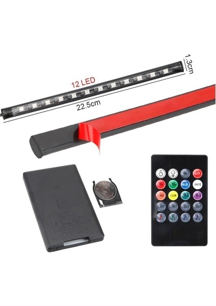 Araç Içi Aydınlatma Kumandalı Müziğe Duyarlı 9 LED Ayak Altı Ledpro fırsatları