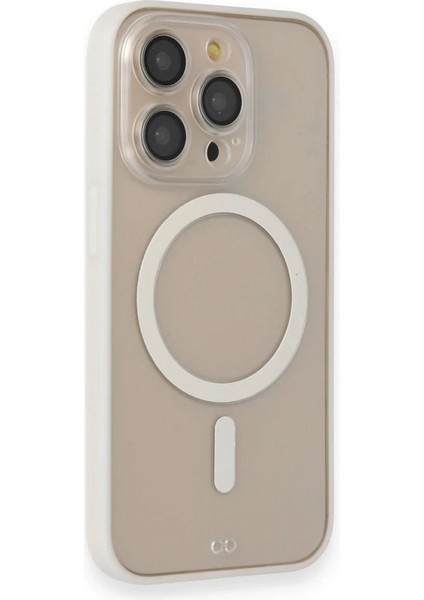 iPhone 14 Pro Kılıf Grand Magneticsafe Kapak - Beyaz