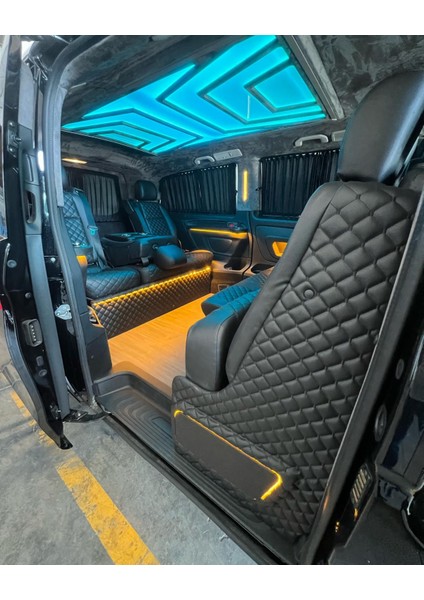Mercedes Vito 2006-2022 Uyumlu Ekstra Uzun Raylı Oto Perde Takımı Siyah fiyatları