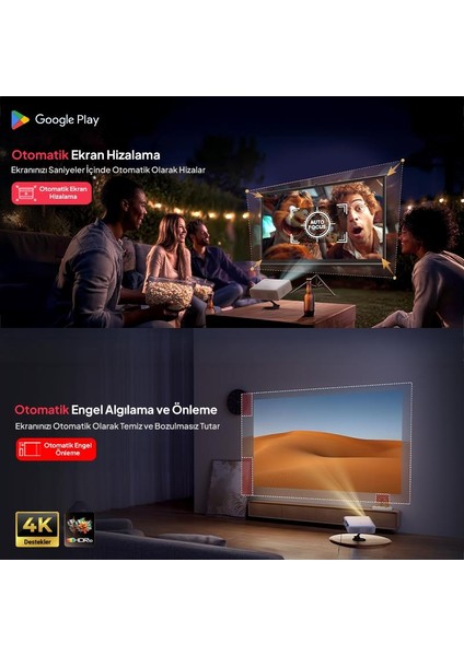 Aurzen D1G Android Google Tv 4K Destekli Projeksiyon Cihazı +HDR10+AUTO Focus+Auto Keystone+6g Wifi+6.1bt+Dolby Ses Sistemi - Ps5/ps4/xbox fırsatları