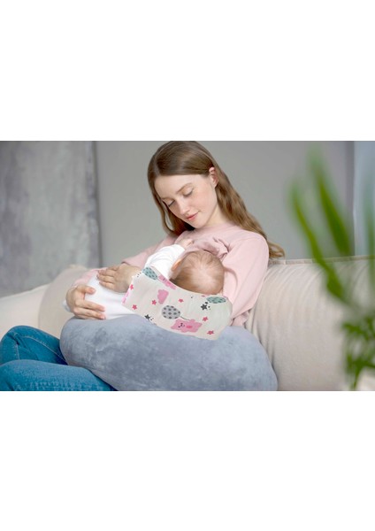 Pembe Ayıcıklı Desen Emzirme Önlüğü ve Emzirme Kolluğu modelleri