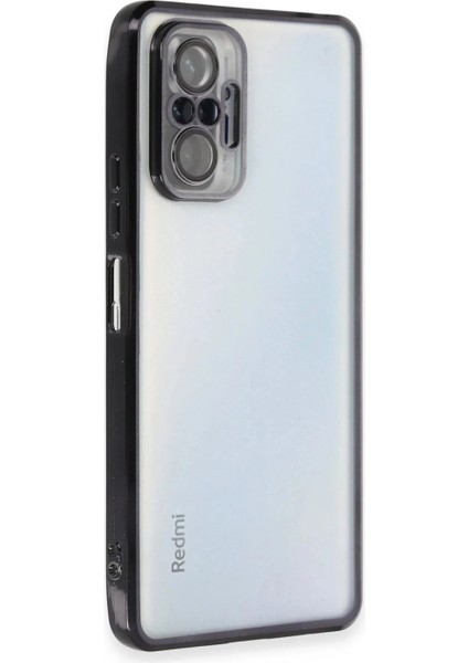 Xiaomi Redmi Note 10 Pro Kılıf Lensli Silikon - Siyah