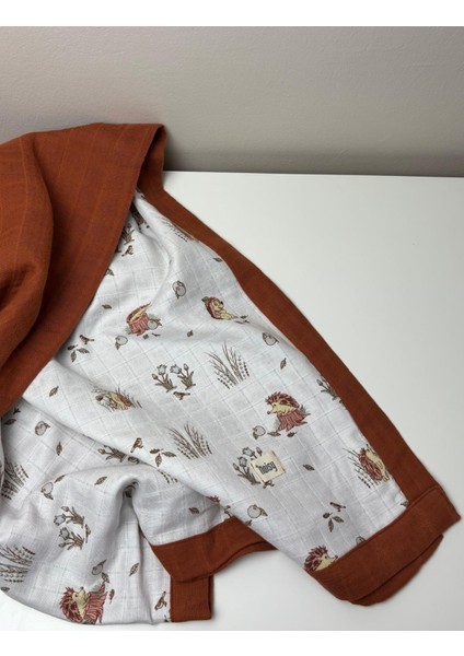 Çift Taraflı Organik %100 Pamuk Müslin Bebek Battaniyesi Çok Amaçlı Müslin Örtü 110X110 cm modelleri