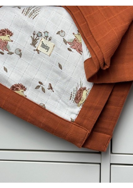 Çift Taraflı Organik %100 Pamuk Müslin Bebek Battaniyesi Çok Amaçlı Müslin Örtü 110X110 cm indirimleri