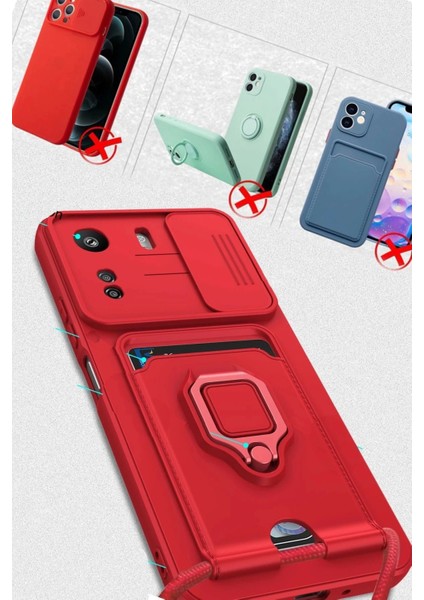 Xiaomi Redmi 13C Kılıf Zuma Kartvizitli Yüzüklü Silikon - Yeşil fırsatları