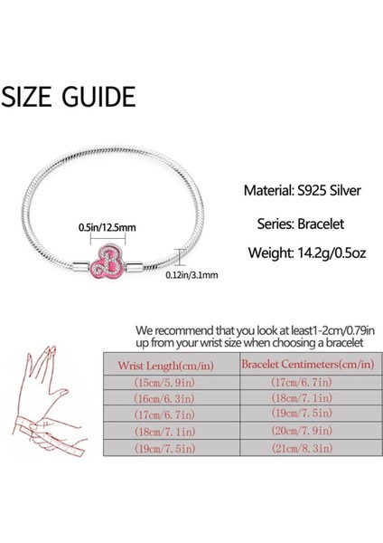 Barbie Serisi Pembe B Klipsli Gümüş Bileklik indirimleri