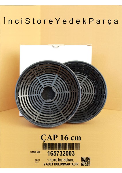 Ade 605 S Eğik Davlumbaz 60 Için Karbon Filtre