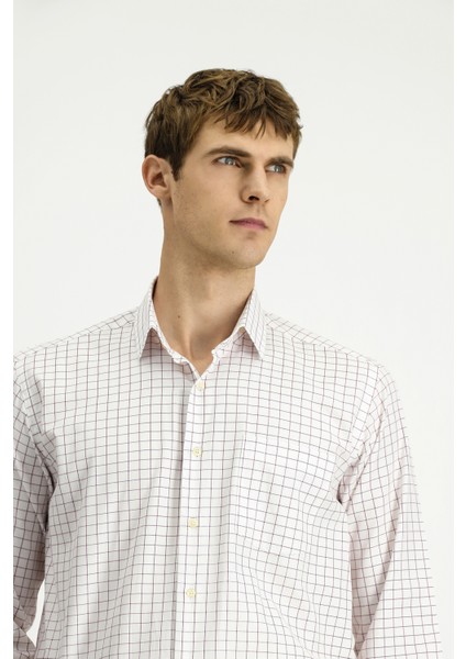 Uzun Kol Regular Fit Pamuk Ekose Gömlek