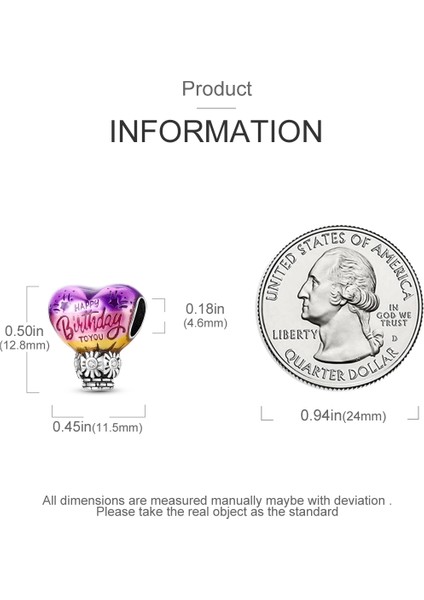 Doğum Günü Kalp Balonu Charm indirimleri